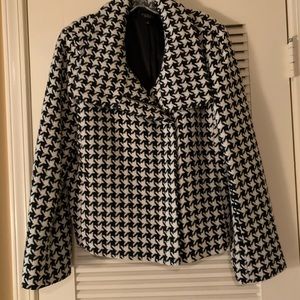 Moto Houndstooth Jacket - 50% wool